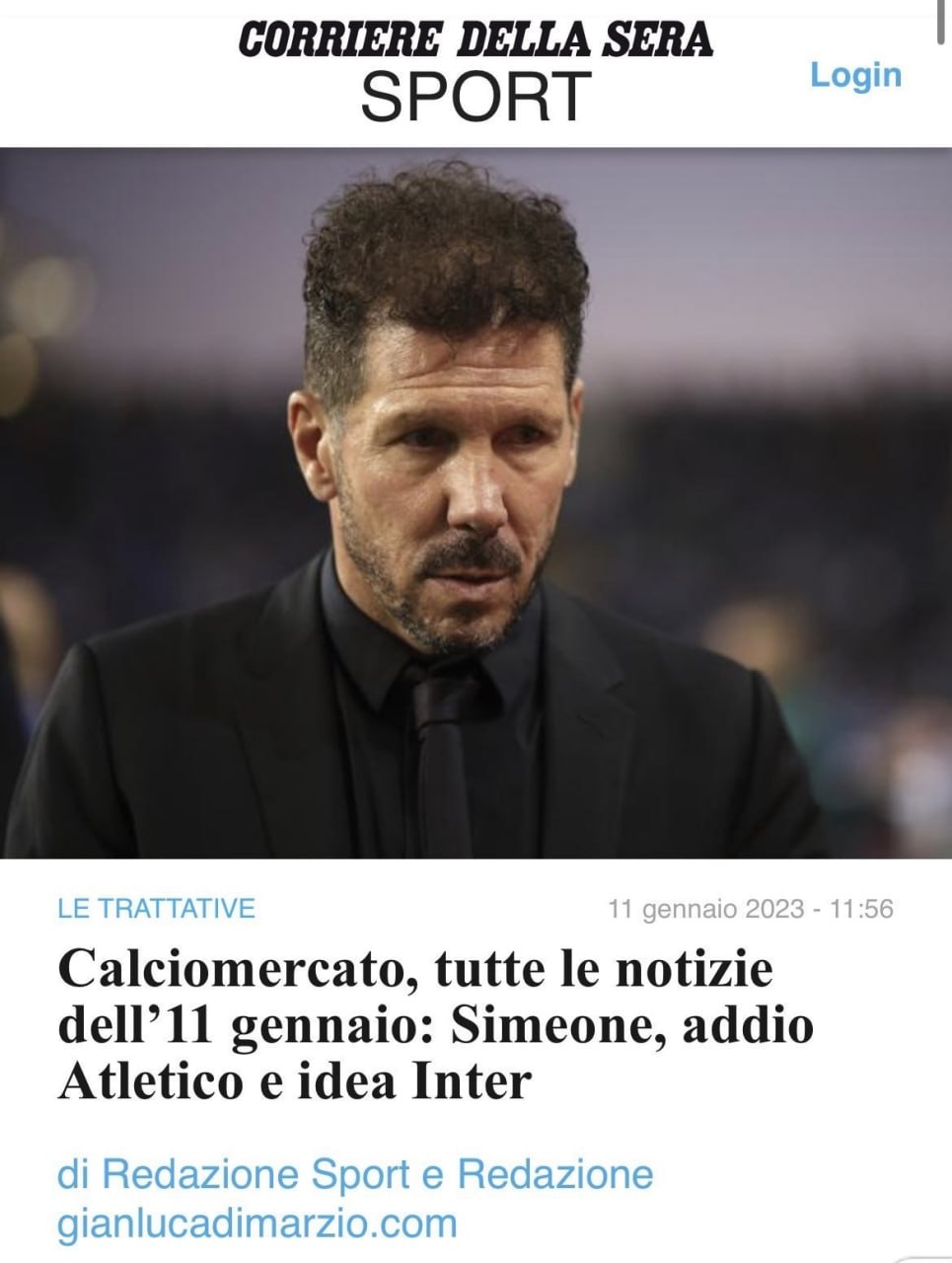 • Corriere dello Sport: Симеоне, прощание с Атлетико и идея Интера

Чтобы...